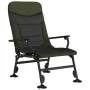 Silla de pesca con reposabrazos plegable verde de vidaXL, Sillas de jardín - Ref: Foro24-4006416, Precio: 135,65 €, Descuento: %