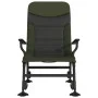 Silla de pesca con reposabrazos plegable verde de vidaXL, Sillas de jardín - Ref: Foro24-4006416, Precio: 135,65 €, Descuento: %