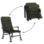Silla de pesca con reposabrazos plegable verde de vidaXL, Sillas de jardín - Ref: Foro24-4006416, Precio: 112,88 €