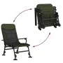 Silla de pesca con reposabrazos plegable verde de vidaXL, Sillas de jardín - Ref: Foro24-4006416, Precio: 135,65 €, Descuento: %