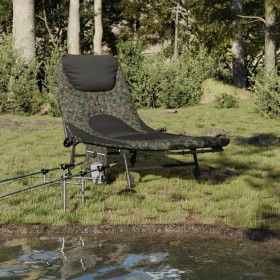 Fishing Lounger Adjustable Mud Legs Folding Camouflage by vidaXL, Outdoor beds - Ref: Foro24-4006423, Price: 173,90 €, Discou...