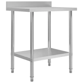 Kitchen work table and backsplash stainless steel 80x60x93 cm by vidaXL, Restoration - Ref: Foro24-51187, Price: 145,25 €, Di...