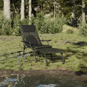 Fishing Lounger Adjustable Mud Legs Folding Camouflage by vidaXL, Outdoor beds - Ref: Foro24-4006421, Price: 194,88 €, Discou...