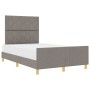 Estructura de cama con cabecera Taupé 120 x 200 cm tela