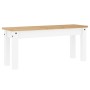 Banco de comedor Panama madera maciza pino blanco 105x30x45 cm