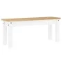 Panama-Essbank, massives weißes Kiefernholz, 105 x 30 x 45 cm von vidaXL, Ess- und Küchenbänke - Ref: Foro24-4005713, Preis: ...