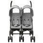 Carrito para gemelos de acero gris claro de vidaXL, Cochecitos de bebé - Ref: Foro24-10235, Precio: 211,44 €, Descuento: %