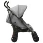 Carrito para gemelos de acero gris claro de vidaXL, Cochecitos de bebé - Ref: Foro24-10235, Precio: 211,44 €, Descuento: %