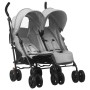 Carrito para gemelos de acero gris claro de vidaXL, Cochecitos de bebé - Ref: Foro24-10235, Precio: 211,44 €, Descuento: %