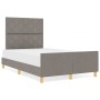 Estructura de cama con cabecera Taupé 120 x 200 cm tela