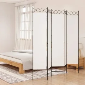 Divider screen with 5 white fabric panels 200x200 cm by vidaXL, Room dividers - Ref: Foro24-350154, Price: 66,34 €, Discount: %