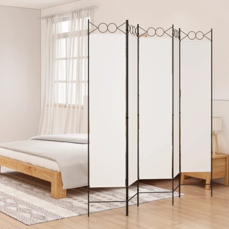 Trennwand mit 5 weißen Stoffbahnen 200x200 cm von vidaXL, Raumteiler - Ref: Foro24-350154, Preis: 67,83 €, Rabatt: %