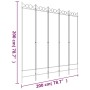 Trennwand mit 5 weißen Stoffbahnen 200x200 cm von vidaXL, Raumteiler - Ref: Foro24-350154, Preis: 67,83 €, Rabatt: %