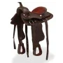 Western saddle, bridle and real leather breastplate 13" brown by vidaXL, Frames - Ref: Foro24-91351, Price: 171,95 €, Discoun...