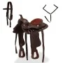 Western saddle, bridle and real leather breastplate 13" brown by vidaXL, Frames - Ref: Foro24-91351, Price: 171,95 €, Discoun...