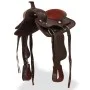 Western saddle, bridle and real leather breastplate 13" brown by vidaXL, Frames - Ref: Foro24-91351, Price: 171,95 €, Discoun...