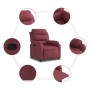 Sillón reclinable de tela rojo tinto de vidaXL, Sillones - Ref: Foro24-373465, Precio: 247,77 €, Descuento: %