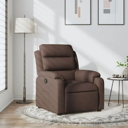 Dark Brown Fabric Recliner by vidaXL, Armchairs - Ref: Foro24-373467, Price: 243,51 €, Discount: %