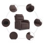 Dark Brown Fabric Recliner by vidaXL, Armchairs - Ref: Foro24-373467, Price: 248,11 €, Discount: %
