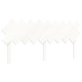 Double bed frame with white solid wood headboard by vidaXL, Beds and slatted bases - Ref: Foro24-3193742, Price: 162,82 €, Di...