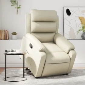 Cream-colored artificial leather lifting recliner by vidaXL, Armchairs - Ref: Foro24-3205043, Price: 310,63 €, Discount: %