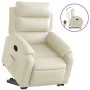 Cremefarbener Hebe-Liegestuhl aus Kunstleder von vidaXL, Sessel - Ref: Foro24-3205043, Preis: 310,63 €, Rabatt: %