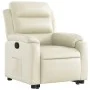 Cremefarbener Hebe-Liegestuhl aus Kunstleder von vidaXL, Sessel - Ref: Foro24-3205043, Preis: 310,63 €, Rabatt: %