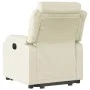 Cremefarbener Hebe-Liegestuhl aus Kunstleder von vidaXL, Sessel - Ref: Foro24-3205043, Preis: 310,63 €, Rabatt: %
