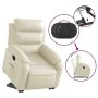 Cream-colored artificial leather lifting recliner by vidaXL, Armchairs - Ref: Foro24-3205043, Price: 310,63 €, Discount: %