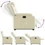 Sillón reclinable elevable cuero artificial color crema de vidaXL, Sillones - Ref: Foro24-3205043, Precio: 309,43 €, Descuent...