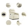 Cream-colored artificial leather lifting recliner by vidaXL, Armchairs - Ref: Foro24-3205043, Price: 285,11 €, Discount: %