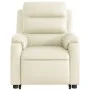 Cream-colored artificial leather lifting recliner by vidaXL, Armchairs - Ref: Foro24-3205043, Price: 310,63 €, Discount: %