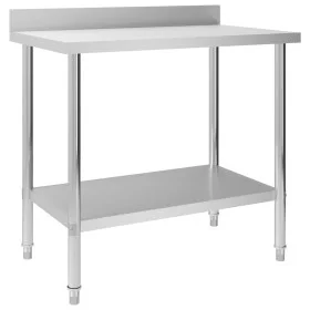 Kitchen work table and backsplash stainless steel 100x60x93 cm by vidaXL, Restoration - Ref: Foro24-51189, Price: 156,17 €, D...