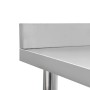 Küchenarbeitstisch und Aufkantung aus Edelstahl 100x60x93 cm von vidaXL, Wiederherstellung - Ref: Foro24-51189, Preis: 151,54...