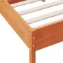 Estructura cama con cabecero madera pino marrón cera 140x190 cm de vidaXL, Camas y somieres - Ref: Foro24-842769, Precio: 119...