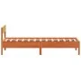 Estructura cama con cabecero madera pino marrón cera 90x190 cm de vidaXL, Camas y somieres - Ref: Foro24-842781, Precio: 94,9...