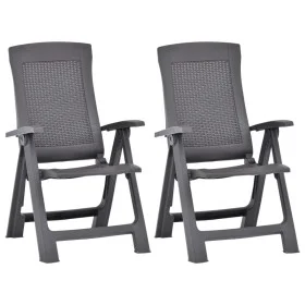 Mokkafarbene Gartenstühle aus Kunststoff 2 Einheiten von vidaXL, Gartenstühle - Ref: Foro24-48762, Preis: 159,42 €, Rabatt: %