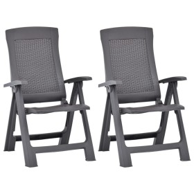 Mokkafarbene Gartenstühle aus Kunststoff 2 Einheiten von vidaXL, Gartenstühle - Ref: Foro24-48762, Preis: 173,97 €, Rabatt: %