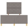 Estructura de cama con cabecera Taupé 120 x 200 cm tela