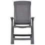 Reclining garden chairs, 2 units, plastic, mocha color by vidaXL, Garden chairs - Ref: Foro24-48762, Price: 170,88 €, Discoun...