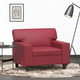 Sillón cuero sintético rojo tinto 60 cm de vidaXL, Sofás - Ref: Foro24-359410, Precio: 190,45 €, Descuento: %