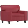 Sillón cuero sintético rojo tinto 60 cm de vidaXL, Sofás - Ref: Foro24-359410, Precio: 191,59 €, Descuento: %