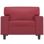 Sillón cuero sintético rojo tinto 60 cm de vidaXL, Sofás - Ref: Foro24-359410, Precio: 191,59 €, Descuento: %