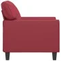 Sillón cuero sintético rojo tinto 60 cm de vidaXL, Sofás - Ref: Foro24-359410, Precio: 191,59 €, Descuento: %