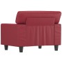 Sillón cuero sintético rojo tinto 60 cm de vidaXL, Sofás - Ref: Foro24-359410, Precio: 196,98 €, Descuento: %