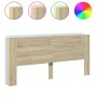 Bettkopfteil mit LED Sonoma-Eiche 220x16,5x103,5 cm von vidaXL, Kopf- und Fußteile - Ref: Foro24-839275, Preis: 101,83 €, Rab...