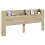 Bettkopfteil mit LED Sonoma-Eiche 220x16,5x103,5 cm von vidaXL, Kopf- und Fußteile - Ref: Foro24-839275, Preis: 103,35 €, Rab...