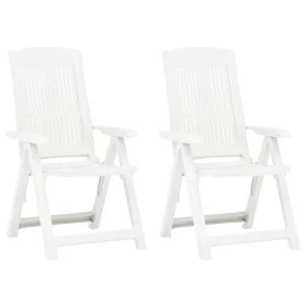 Liegende Gartenstühle 2 Einheiten aus weißem Kunststoff von vidaXL, Gartenstühle - Ref: Foro24-48766, Preis: 175,22 €, Rabatt: %