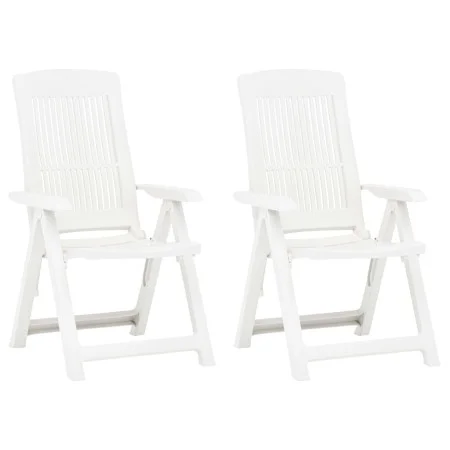 Liegende Gartenstühle 2 Einheiten aus weißem Kunststoff von vidaXL, Gartenstühle - Ref: Foro24-48766, Preis: 159,83 €, Rabatt: %