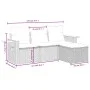 4-teilige Gartensofagarnitur mit schwarzen synthetischen Rattankissen von vidaXL, Gartensets - Ref: Foro24-3259144, Preis: 26...